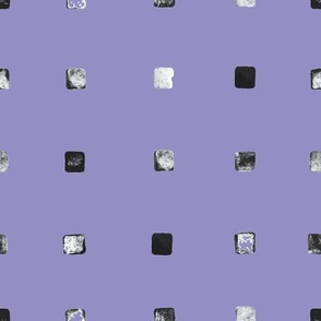 Midi - Bold Polka Dot Squares Collage - Lilac Purple