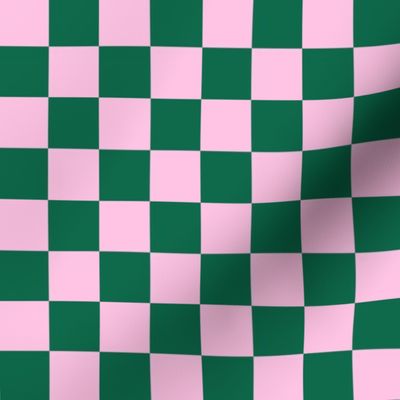 Checkerboard - pink and green