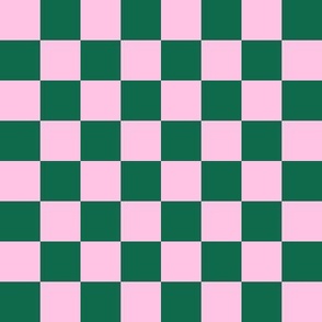 Checkerboard - pink and green