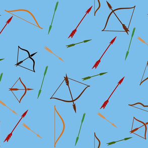 Traditional Bows and Arrows in Sky