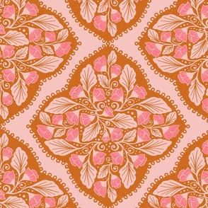 Vintage Floral - Pink Clay and Terracotta