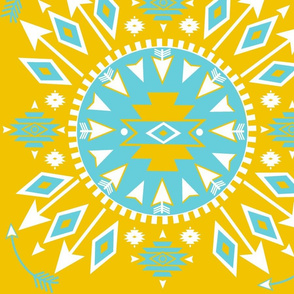 Navajo Arrows-sunshine/turquoise