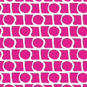 Fashion Pink Geometric Circles Pattern