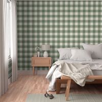 3" Gingham: Dark Sage Gingham Check, Sage Green Buffalo Check, Buffalo Plaid