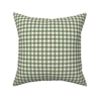 3/8" Gingham: Dark Sage Gingham Check, Sage Green Buffalo Check, Buffalo Plaid