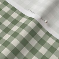 3/8" Gingham: Dark Sage Gingham Check, Sage Green Buffalo Check, Buffalo Plaid