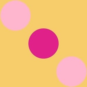 Fashion Dots in Pink and Yellow, Retro Circles