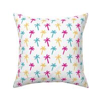 Palm Trees - Tropical Pink Blue Yellow