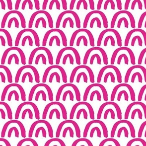 Magenta Pink Boho Rainbows Pattern