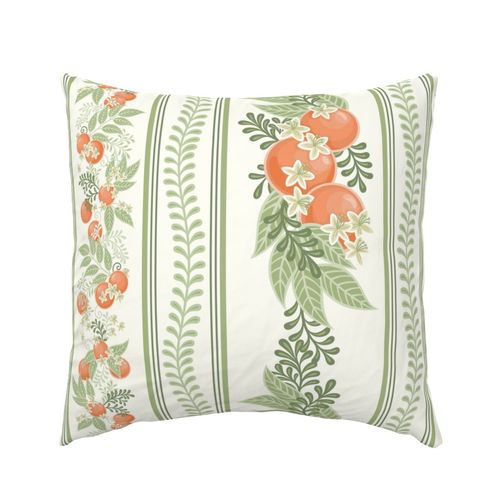 Blooms Pillow in Soft Green