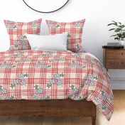French Country Floral Plaid - Large - Pink