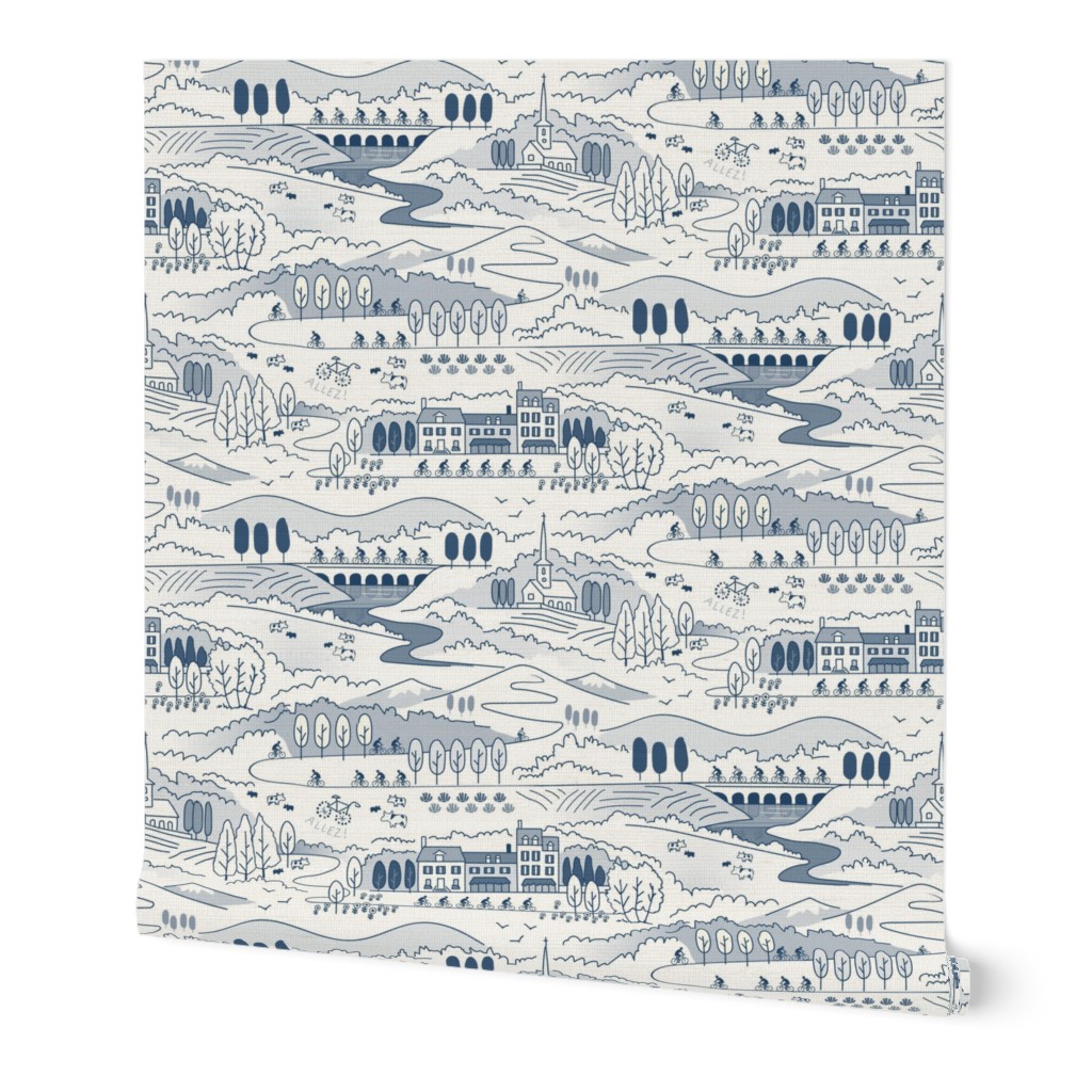 French Countryside Bicycle Toile