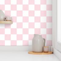 Checkers in pink and white, small pattern