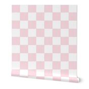 Checkers in pink and white, small pattern