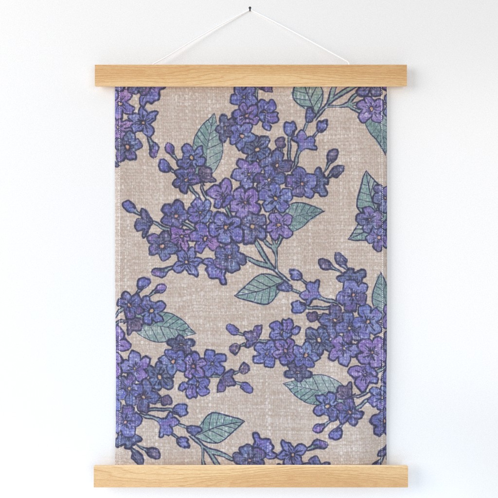 Des Belles Fleurs - vintage Wall Hanging | Spoonflower