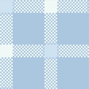 Checkerboard blue - French country