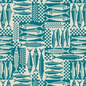 Fish Marché (Blue-Medium scale)