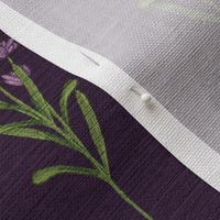 Rustic Lavender Stripes On deep purple with texture - medium scale