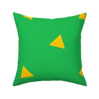 Green and Yellow Triangle Print V1, V2, Triangle Geometric Print - Large
