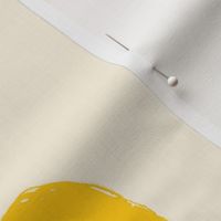 Yellow Polka Dot V1, V2 Print, Cream and Yellow Spot Print - Large