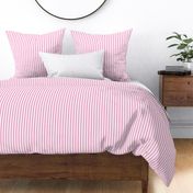 Small Scale Barbiecore French Ticking Vertical Stripes in Hot and Light Pink