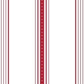 French Country Stripes - Red