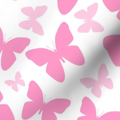 Large Scale Butterfly Silhouettes Barbiecore Light and Pale Pink