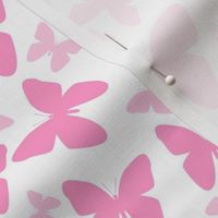 Medium Scale Butterfly Silhouettes Barbiecore Light and Pale Pink
