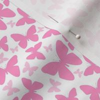 Small Scale Butterfly Silhouettes Barbiecore Light and Pale Pink