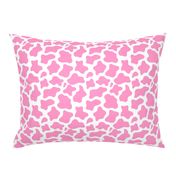 Medium Scale Cow Print in Barbiecore Light Pink