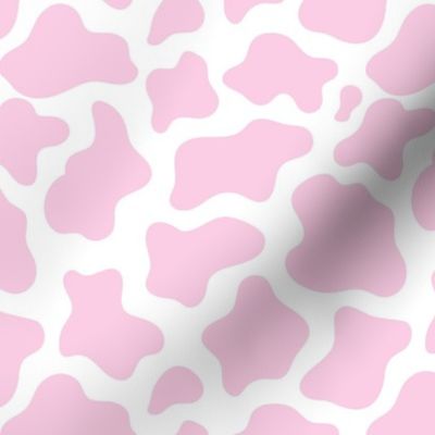 Medium Scale Cow Print in Barbiecore Pale Pink