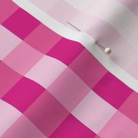Small Scale Gingham Checker in Barbiecore Pink