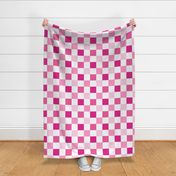 Large Scale Checkerboard in Barbiecore Pink