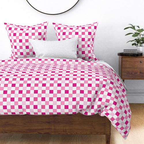 Medium Scale Checkerboard in Barbiecore Pink