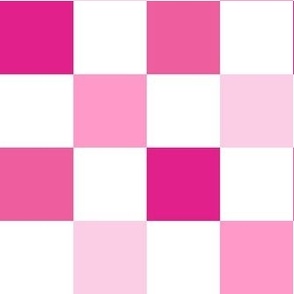 Medium Scale Checkerboard in Barbiecore Pink