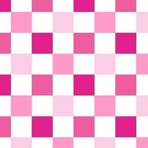 Small Scale Checkerboard in Barbiecore Pink