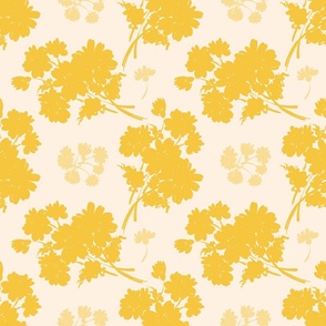 Cecile's bouquet yellow on ivory