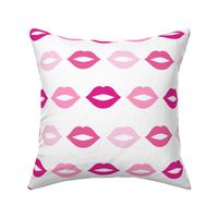 Large Scale Lips in Barbiecore Pink on White