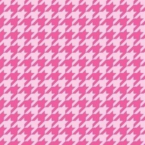 Small Scale Houndstooth in Barbiecore Light and Pale Pink