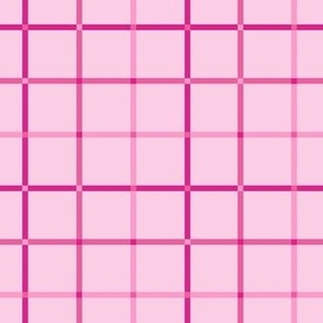 Medium Scale Barbiecore Pink Plaid