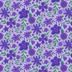 Purple doodle Floral (small)