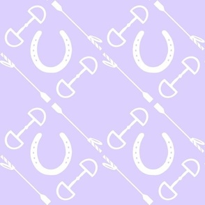 Equestrian White on Lavender (Large)