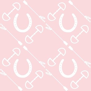 Equestrian White on Light Pink (Large)