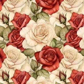 Vintage Red Roses