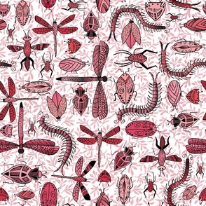 red pink bug pattern