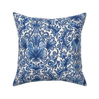 French Country Floral in Blue – Medium Scale