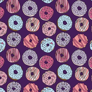 Purple Donuts Pattern by Courtney Graben