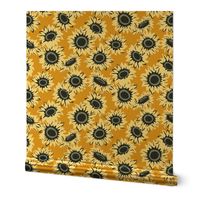 Countryside Sunflower Mustard Pattern