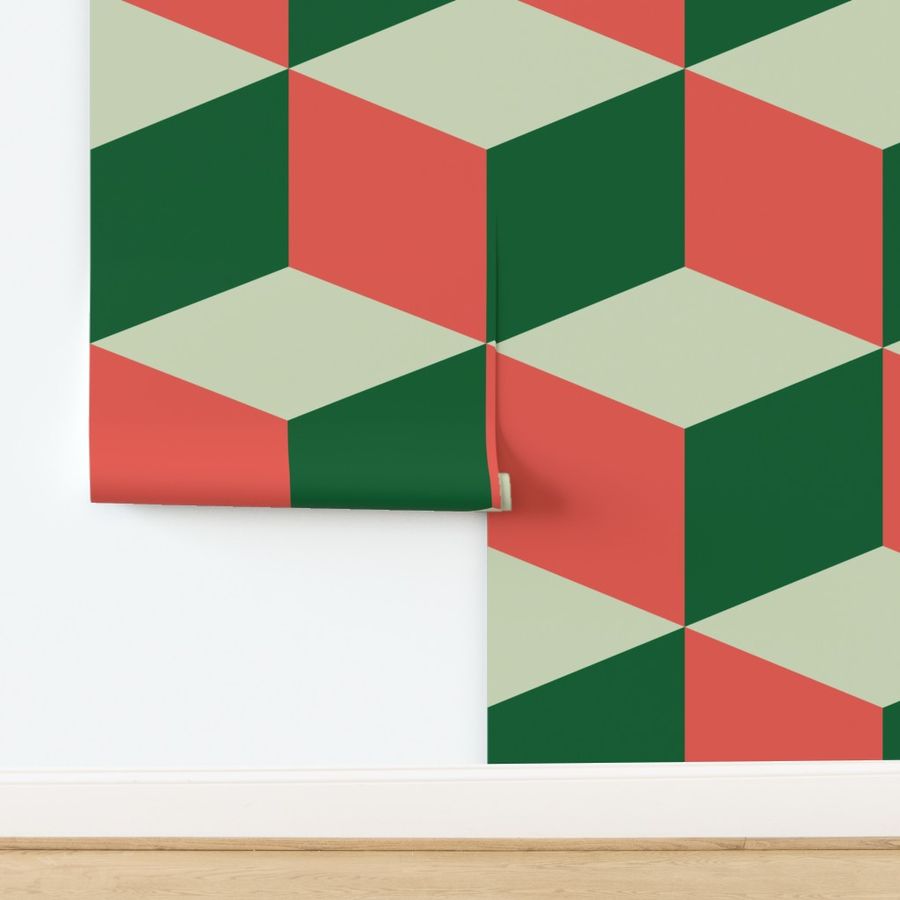 Geometric Blocks | Red and Green