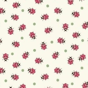 Ladybug Polkadot on Cream